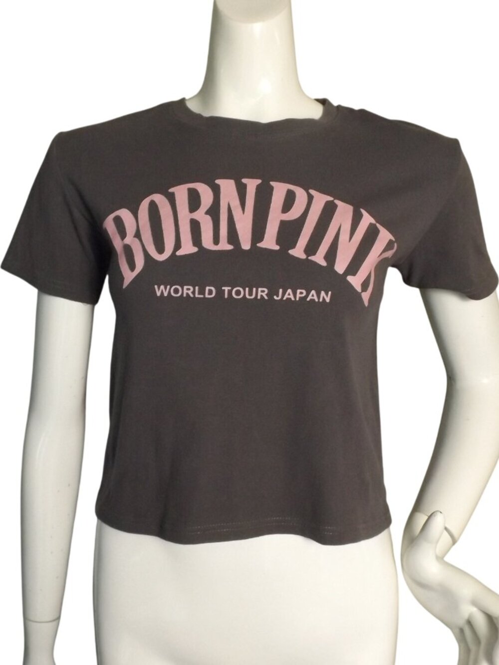 BLACKPINK Tshirt, M, Gray, Cropped, BORN PINK World Tour Japan, Tokyo Dome, 2023